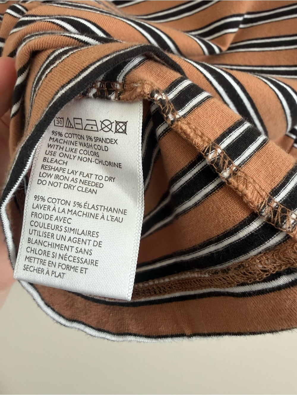 Urban Outfitters Striped Long Sleeve Turtleneck Top - Rust, Black & White // XS - Picture 8 of 9